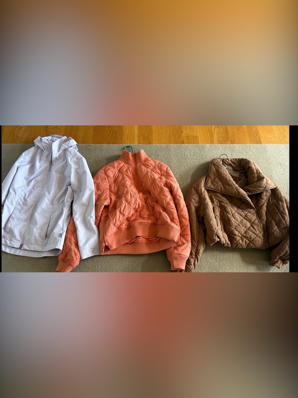 3 Jackets 
Calia  S Peach
BlankNY with tags xs
Lavender Avalanche XS Like New